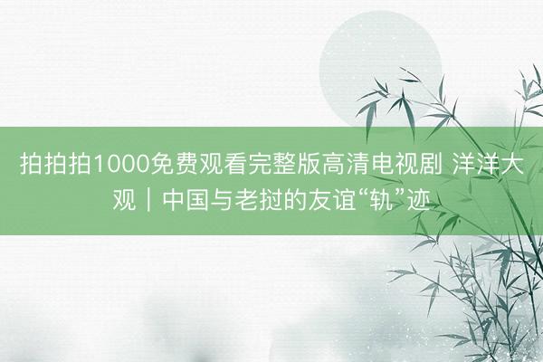 拍拍拍1000免费观看完整版高清电视剧 洋洋大观｜中国与老挝的友谊“轨”迹