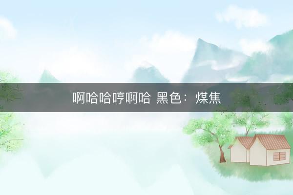 啊哈哈哼啊哈 黑色：煤焦