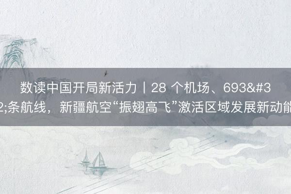 数读中国开局新活力丨28 个机场、693 条航线，新疆航空“振翅高飞”激活区域发展新动能