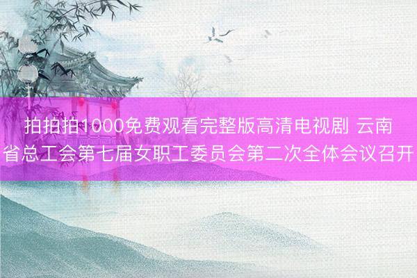 拍拍拍1000免费观看完整版高清电视剧 云南省总工会第七届女职工委员会第二次全体会议召开