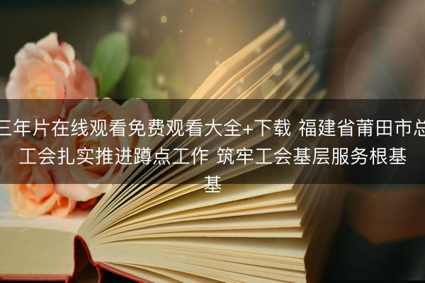 三年片在线观看免费观看大全+下载 福建省莆田市总工会扎实推进蹲点工作 筑牢工会基层服务根基