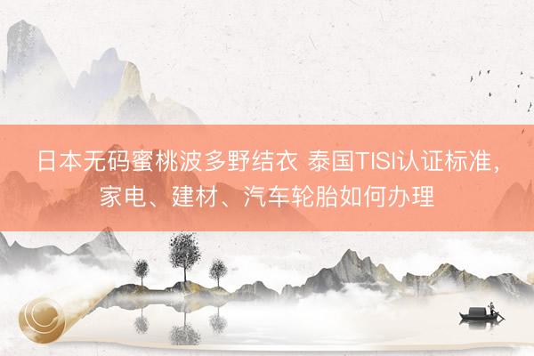 日本无码蜜桃波多野结衣 泰国TISI认证标准，家电、建材、汽车轮胎如何办理