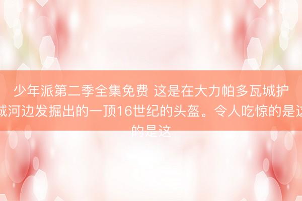 少年派第二季全集免费 这是在大力帕多瓦城护城河边发掘出的一顶16世纪的头盔。令人吃惊的是这