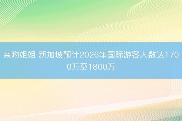 亲吻姐姐 新加坡预计2026年国际游客人数达1700万至1800万