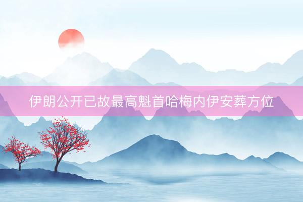 伊朗公开已故最高魁首哈梅内伊安葬方位