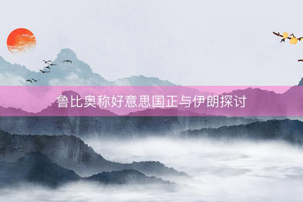 鲁比奥称好意思国正与伊朗探讨