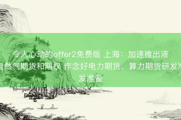 令人心动的offer2免费版 上海：加速推出液化自然气期货和期权 作念好电力期货、算力期货研发准备