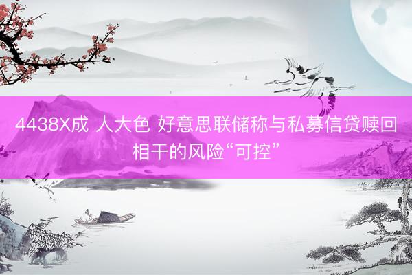4438X成 人大色 好意思联储称与私募信贷赎回相干的风险“可控”