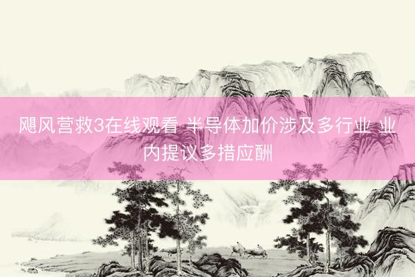 飓风营救3在线观看 半导体加价涉及多行业 业内提议多措应酬
