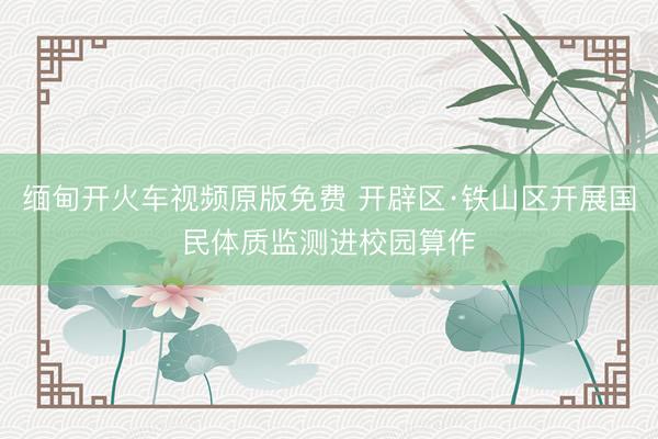 缅甸开火车视频原版免费 开辟区·铁山区开展国民体质监测进校园算作