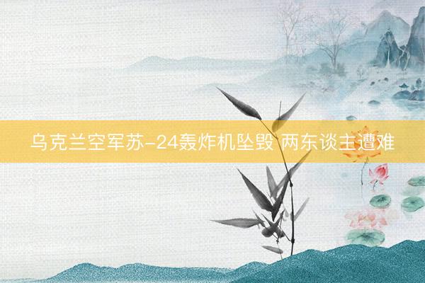 乌克兰空军苏-24轰炸机坠毁 两东谈主遭难